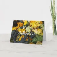 Happy Halloween Autumn Blessings Pumpkins Card