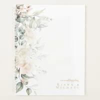 Pearl Blush Floral Wedding ID989 Planner