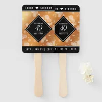 Elegant 49th Copper Wedding Anniversary Hand Fan