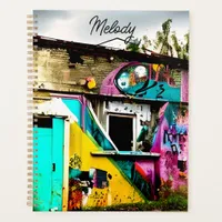 Personalized Colorful Graffiti Abandoned Planner