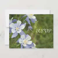 Blue Columbine Wedding RSVP Response Card