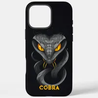 Angry Cobra Black iPhone 16 Pro Max Case