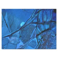 Blue broken glass rustic tissue paper