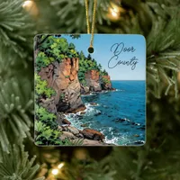 Door County, Wisconsin Travel Souvenir Keepsake   Ceramic Ornament