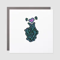 Skeleton Hands Forming A Heart Gentle Expression Car Magnet