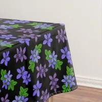 Jamaican Lignum Vitae Flowers Caribbean Kitchen Tablecloth