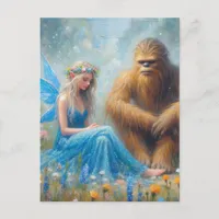 In the Meadow With Sasquatch Postcard