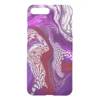 Purple Red Abstract Modern Marble Fluid Art iPhone 8 Plus/7 Plus Case