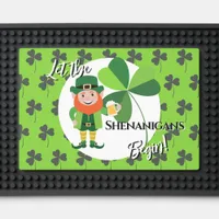 Leprechaun St Patrick’s Day Shamrocks Shenaningans Bar Mat