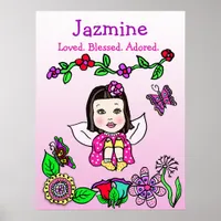 Personalized Loved, Blessed and Adored Fairy Poster