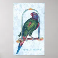 Birthday Parrot Poster