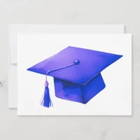 Simple Graduation Cap Watercolor Thank You Card