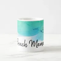 *~*  Beachy Ocean Abstract Watercolor Mama Coffee Mug