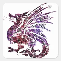 Purple and Red Dragon Stickers