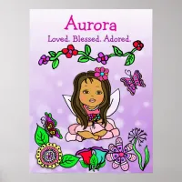 Personalized Loved, Blessed and Adored Fairy Poster