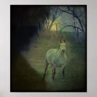 Gray Gallop Grunge Poster