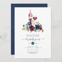 Bordeaux Wine Tasting Bridal Shower Invitation