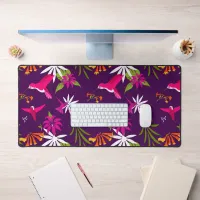 Hummingbirds and Flowers Beautiful  Desk Mat