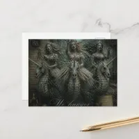 Zombies on a Seahorse Unicorns Postcard