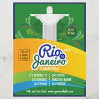 Rio de Janeiro Carnival custom add logo and photo Flyer