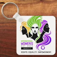 Stylized Colorful Trio of Women IWD 2025 Keychain