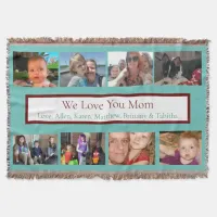 Personalized Family Photos   Throw Blanket