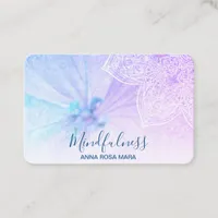 *~* Meditation Yoga Mandala Reiki Floral Glitter Business Card