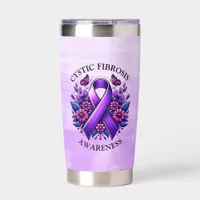 Cystic Fibrosis Awareness Ribbon Insulated Tumbler