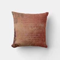 Vintage Grunge Abstract Throw Pillow