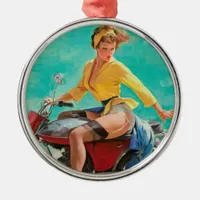 Vintage Gal Metal Ornament