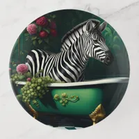 Zebra in a Bathtub Trinket Tray