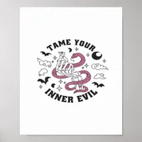 Skeleton Hand Making Heart  Poster