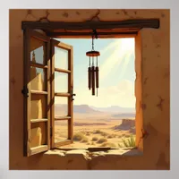 Open Window in the Desert  Poster