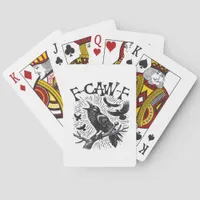 Gothic Crow F-Caw-F Humor Funny Essential Retro Cl Poker Cards