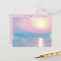 Magical landscape in pink sunset, romantic     postcard