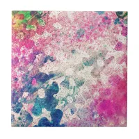 Flowers Abstract Ceramic Tile
