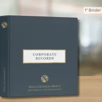 Gray Corporate Records Binder with Custom Logo