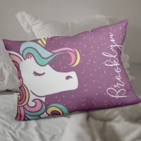 Magical Unicorn Gold Glitter Girly Pillow Case