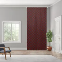 Simple Black and Burgundy Check | Blackout Curtains