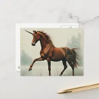 The Brown Unicorn Double exposure Postcard