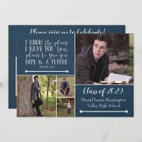 Christian Bible Verse Graduation Photo Collage Invitation