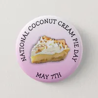 National Cream Pie Day May 7th Holiday Button