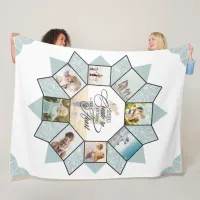 Memories Photo Collage Sea Glass ID1016 Fleece Blanket