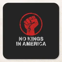 No Kings In America Since 1776 Resist 8647 US Flag Square Paper Coaster