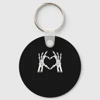 Heart - Halloween Skeleton Hand Keychain