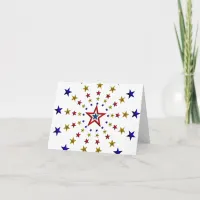 Pattern of Patriotic Stars Card