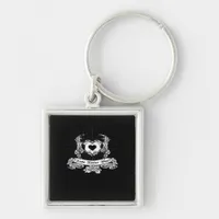 Skeleton Hand Minimal Linework Keychain