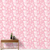 Simple Pink & White Geometric | Wallpaper