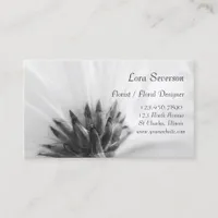 Black and White Daisy Floral Designer Business Card