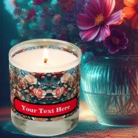 Seamless Vintage with Floral Scented Candle